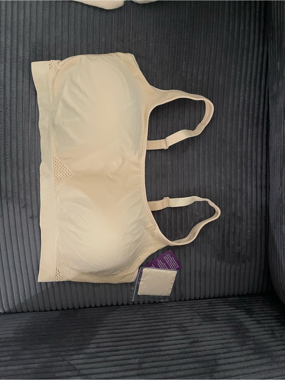 Wireless Nude Bralette with Light Support and Adjustable Straps